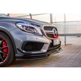 Накладка сплиттер на передний бампер на Mercedes GLA X156 45 AMG SUV